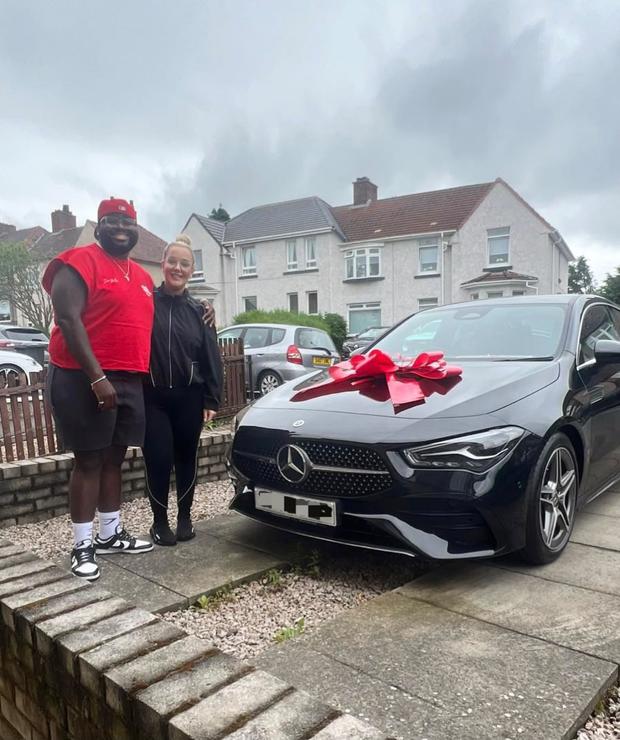 Customer collecting their new car from Players Cars